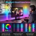RGB Light Bars 360 Full-Screen Lighting, 2x16.5 Inch Smart RGB IC LED Light Bars for Room, Music Sync TV Lights Bar with Remote, App Control, USB Powered for PC Monitor Backlight Bedroom Gaming Desk