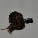 REECHO Clip in Hair Extensions - 4PCS 12" Short Curly Wavy Brown with Highlights
