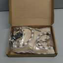 Haapaw Dog Harness with Leash Set, No Pull Adjustable Reflective Step-in Puppy Harness with Thickened Padded Vest for Extra-Small/Small Medium Dogs (Beige)