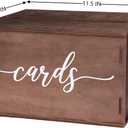 Wedding Card box with Slot - 11.5 IN Wooden Card Box for Wedding Reception Graduation Birthday Party Rustic Wedding Decor, DIY Wood Box for Cards Envelope Money-WCB001
