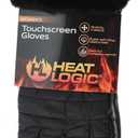 Heat Logic Thermal Winter Gloves for Women, Touchscreen Compatible Cold Weather Hand Gloves, Warm, Windproof and Soft Gloves (Small-Medium, Charcoal Black)