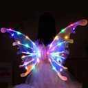 cojodopo Costume Electric Butterfly Wings,Elf Luminous Wings For Kids Dog With Music Glowing Shiny Dress Up Props