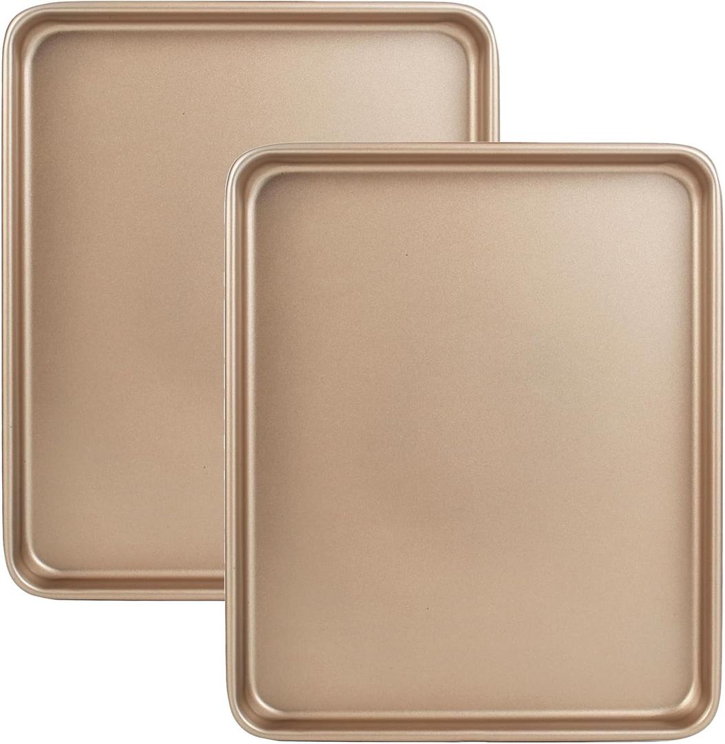 Nonstick Baking Sheet Pan Oven Set for Kitchen Cooking, 13 inch Cookie Sheet Bake for Home Goods Baking Dishes, Walooza Carbon Steel Roast Pan Non Stick Bakeware Trays, Baking Supplies Essentials Sets