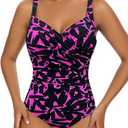 Aqua Regina Plus Size Swimsuit for Women One Piece Bathing Suit Ruched Tummy Control Adjustable Size 3XL