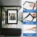 NUITPY 25 Pack Magnetic Sign Holder, 8.5in x 11in Self Adhesive Wall Mount Magnetic Document Holder, Magnetism Border Sign Holder with Transparent PVC Front Cover