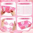 Gueevin 24 Sets Happy Mother's Day Empty Gift Baskets, 24 Cardboard Market Trays to Fill 24 Flowers Cellophane Bags 24 Pull Bows, DIY Gift Wrapping for Mother's Day Birthday Party