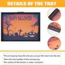 Krismax Halloween Decorations Decorative Serving Trays and Platters Pumpkin Tray - Snacks Bowl Candy Dish - for Breakfast, Lunch, Dinner, Appetizers - Food Tray (11.3" x 1.5" x 15.8", Orange)