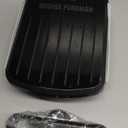 George Foreman Compact 2-Serving Electric Indoor Grill and Panini Press for 12 People, Classic Plates, Black