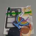 Rite Lite My Mini Wood Menorah Deluxe Set with Removable Wood Candles with Jelly Doughnut, Dreidel, Pan, Latke, Gelt Coin Decor Hanukkah Gifts Decorations Centerpiece Jewish Holiday Party Favors