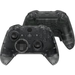 eXtremeRate Full Set Shell Buttons for Xbox One Elite Series 2 Controller, Clear Black Replacement Faceplate Back Plate Bottom Shell with Buttons for Xbox Elite Series 2 Core Controller - Model 1797