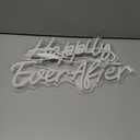 SYLHOME Happily Ever After LED Neon Light Sign Wedding Party Birthday Neon Art Wall Sign Decor USB Bedroom Home Pub Decor Valentine's Day Night Light 5V Warm White 15.75"X9.2"