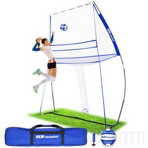 Haokelball Volleyball Training Equipment  118 FT Adjustable Volleyball Practice Net with Ball & Carry Bag, for Backyard, Indoor & Outdoor Use, Perfect for Serving, Hitting & Passing