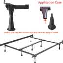 woiron 6 Pcs 5" High Rise Bed Frame Risers, Lift a Bed Frame by 5 Inches for Under Bed Storage, Heavy Duty Bed Lift, Stem Bed Frame Leg with Socket Sleeve to Replace
