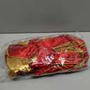 YinNorth 8 Pcs Large Christmas Cabinet Ribbon Bows Red with Glitter Gold Trim Thick Velvet Xmas Bow Door Cabinet Bow for Gift Christmas Tree Home Fireplace Kitchen Furniture Festive Party Decoration