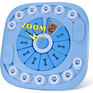 Dog Puzzle Toys - Treat Dispensing Dog Enrichment Toys for IQ Training & Brain Stimulation - Interactive Mentally Stimulating Toy - Gifts for Puppies, Cats, Dogs (Level 2-XL Blue)
