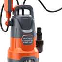 Sump Pump with Float 1HP Clean/Dirty Submersible Water Draining Pump 4500GPH Electric Portable Water Transfer Pumps for Pool Basement Garden Spa Hot Tubs Pond Flood Yard, Orange