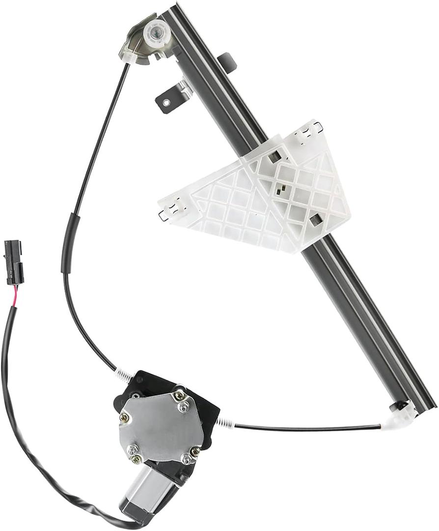 YHTAUTO Rear Driver Side Power Window Regulator with 2-Pin Motor Assembly for Jeep Grand Cherokee WJ 1999-2000, Sport Utility