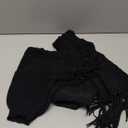 Ladies Casual Sexy Hollow Out Knit 2 Piece Tassel Crop Top and High Split Skirt Set, (Size S)