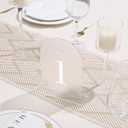 UNIQOOO Frosted Arch Wedding Table Numbers with Stands 1-15, 5x7" Acrylic Display Signs and Holders, Pack of 15, Perfect for Centerpiece, Reception, Decoration, Party, Anniversary, Event