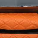 NOKINS 4PCS Golf Cart Diamond Seat Covers Kit,Front and Rear Seat Covers Fits for EZGO/Club Car/Yamaha Original Regular Seat Cushion, No Stapler (Orange and Black)