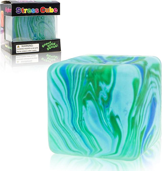 Stress Cube Fidget Toy, Squishy Stress Relief Toy, Fidget Squishy Toys for Anxiety Relief Desk, Pull Stretch Classroom Prize Party Favors Toys for Kids