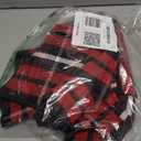 Buffalo Plaid Outdoor Rug, 3' x 5' Christmas Red & Black Check Indoor/Outdoor Area Rug, Layering Rug for Hello/Welcome Door Mat, Machine Washable Cotton Woven Farmhouse Mat for Front Porch Dcor