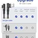 sweguard iPhone 17 Charger USB to Type C Cable 90 Degree [2-Pack,3.3FT] Fast Charging Cord for iPhone 17 16 15 Pro Max Plus Galaxy S25 S24 S23 S22 S21 S20 A55 A54 A15 Note Flip LG Pixel Moto