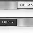 Dishwasher Magnet Clean Dirty Sign - Stainless Steel Dishwasher Magnetic Sign - Clean & Dirty Dishwasher Slider Easy to Indicator - Kitchen Gadgets
