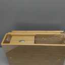 Dual Monitor Stand Riser with Drawer for Desk Laptop Desk Shelf with Adjustable Length and Angle, Bamboo Computer Stand Riser for 2 or 3 Monitors Screen Laptop PC TV -Natural