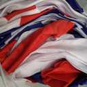 American Bunting Flags Outdoor 3x6 FT, 4th of July Pleated Large Fan Flags, USA Patriotic Banner Decorations for Outside Porch Door Yard Garden, Red White and Blue Decor, 4 Pack