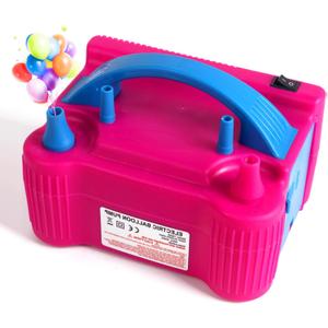 Electric Air Balloon Machine Pump,110V 600W 50Hz Portable Double Nozzle Electric Balloon Inflator, Used for Party Wedding Party Balloon Making Accessories