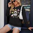 ALLTB Magical Sweatshirt for Women Princess Shirt Funny Magic Graphic Pullover Family Vacation Long Sleeve Tops (Yellow, S)