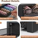 ECOLOVI Nespresso Pods Holder, K Cup Holder, Coffee Pod Holder Organizer Compatible with Nespresso Vertuo Capsules, Holds 60 Small or 40 Large Pods, Black