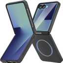 Ruky for Galaxy Z Flip 7 Slim Case, Full Body Cover Anti-Scratches Shockproof Hard PC Ultra-Thin, [Compatible with MagSafe] Protective Magnetic Phone Cover for Samsung Galaxy Z Flip 7 5G, Black