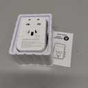 decqle Universal Travel Adapter, International Travel Plug Adapter with 2 USB-C(PD 20W)  1 USB-A Ports, All in One Portable Adaptor, for USA, UK, EU, AU  224+ Countries (White) US