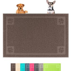Darkyazi Pet Feeding Mat Large for Dogs and Cats,24"36" Flexible and Easy to Clean Feeding Mat,Best for Non Slip Waterproof Feeding Mat (Coffee)