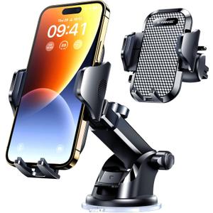 VANMASS85+LBS Strongest Suction & Military-Grade Ultimate Car Phone MountPatent & Safety Certs Cell Phone Holder for Dash Windshield Vent for iPhone 17 Pro Max Automobile Accessory Kits,Matt Black