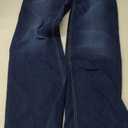 GRAPENT Womens Plus Size Stretch High Waisted Flare Ripped Jeans, 70s Outfits, Jeans Size 12, Wide Leg Pants Color Deep Blue, Size 14