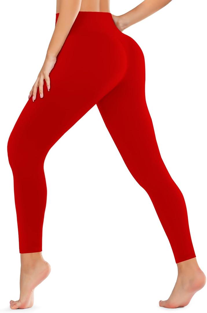 DHSO High Waisted Leggings for Women – Full/Knee Length Capri Tummy Control Buttery Soft Yoga Pants for Workout Athletic