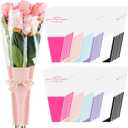 Chivertion 300 Pcs Flower Sleeves for Bouquets 2025 Graduation Disposable Clear Rose Flower Wrapping Paper Bags Plastic Floral Bouquet Bags for Wedding Anniversary Birthday DIY Gift Florist Supplies