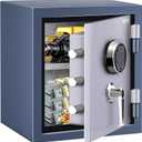 HSDYS 1.0 Cu Ft Fireproof Home Safe Box with Digital Keypad and Back Keys