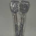 HOTEC Silicone Spatula Set of 2 Heat-Resistant 600F & BPA-Free Kitchen SaptulaTurner with Stainless Steel Handles, Slotted & Solid Spatulas for Nonstick Cookware, 13.7 Inch, Grey (Gray)