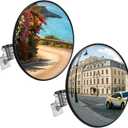 2 Pack 30in Convex Traffic Mirror, Safety Security Traffic Corner Mirrors, Adjustable Wide Angle View and Wall Mounting Corner Blind Spot, for Indoor Outdoor Garage School Classroom Warehouse