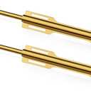 FIRJOY 12" Valet Rod for Closet Pull Out (2 Pack, Brushed Gold)