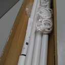 ZOCONE Tension Curtain Rod 51-168In(4-14Ft),No Drill Curtain Rods for Window Outdoor Patio,Adjustable Shower Curtain Rod for Bathroom Renter Friendly,Heavy Duty Extra Long Tension Rod Never Rust,White