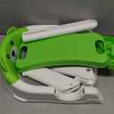 Potty Training Seat, Upgrade 2 in 1 Potty Training Toilet for Toddler, Toddler Toilet Seat for Boys Girls with Support Bar, Anti-Slip Pad and Step Stool (Green)