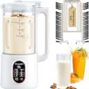 Encyclpo 40oz Nut Milk Maker - Automatic Soy Milk Maker with Spin Clean Brush & Nut Milk Bag - Homemade Almond, Oat, Coconut, Soy Milk - Auto Clean, Boil Water, Delay Start, Keep Warm