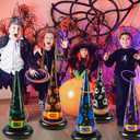 Halloween Ring Toss Games, 17PCS Inflatable Witch Hats Ring Toss Set with Plastic Rings Air Pump for Party Games Super Fun Halloween Games Activities for Kids Adults Indoor Outdoor