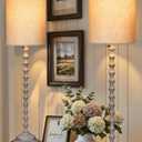 Rustic Farmhouse Buffet Lamps Set of 2, 30" Tall Table Lamps with Metal Base & Linen Shade  UL Certified, Perfect for Adding a Warm, Cozy Glow to Living Rooms, Dining Rooms & Entryways