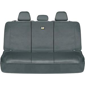 CAT Flexfit™ Gray Rear Seat Cover for Car, SUV, & Truck - Durable Canvas Material Back Car Seat Covers 60/40 Split Bench Protector - Back Seat Cover & Back Seat Protector Interior Accessories